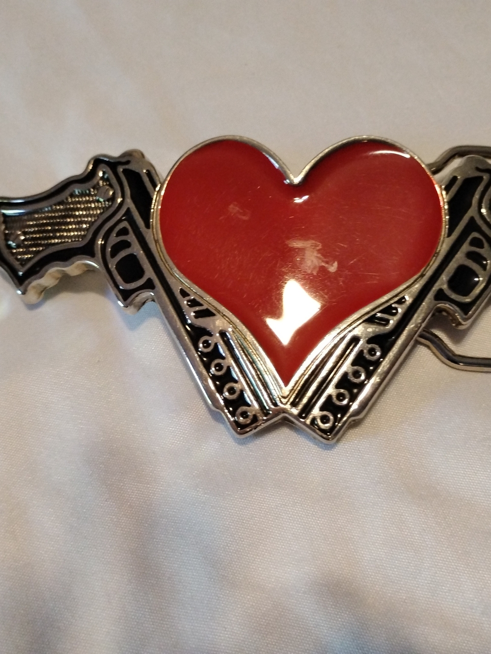 Red Heart Belt Buckle